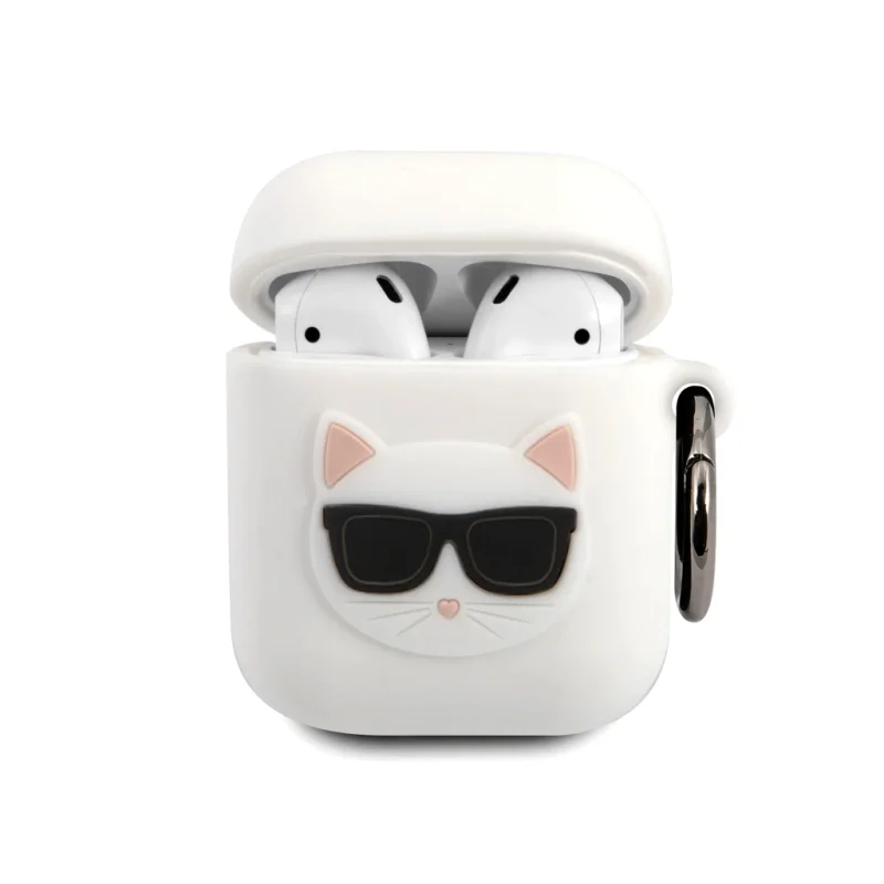 کاور ایرپاد کارل لاگرفلد مدل CHOUPETTE Embossed Logo مناسب ایرپاد 2 و 1 اپل AirPods 1/2
