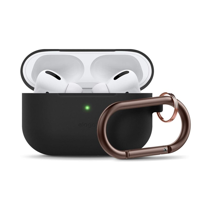 کاور سیلیکونی ایرپاد الاگو مدل Slim Hang Black مناسب ایرپاد پرو اپل AirPods Pro