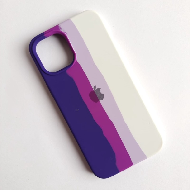 کاور سیلیکونی رنگین کمان مناسب آیفون 12 پرومکس اپل iPhone 12 Pro Max
