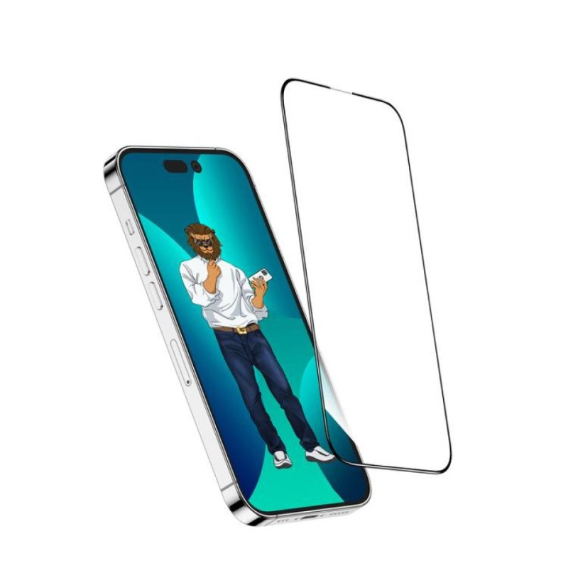 گلس محافظ صفحه شفاف آیفون 13 و 13 پرو و 14 گرین Green iPhone 14/13 Pro/13 9H Steve Clear HD Full Glass