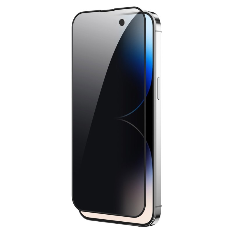 گلس محافظ صفحه پرایوسی آیفون 15 پرو مکس گرین Green iPhone 15 Pro Max Silicone Plus Privacy Full Glass