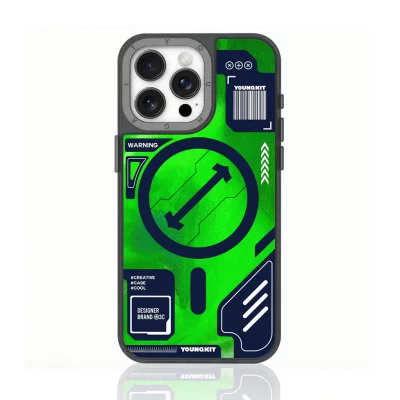کاور مگ سیف یانگ کیت مدل Galactic Green Quicksand MagSafe مناسب آیفون 15 پرومکس اپل iPhone 15 Pro Max
