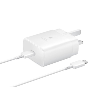 آداپتور شارژر اصلی سوپر فست شارژ 45 وات سامسونگ Samsung 45W PD USB-C EP-T4510 با کابل 5 آمپر 1.8 متر