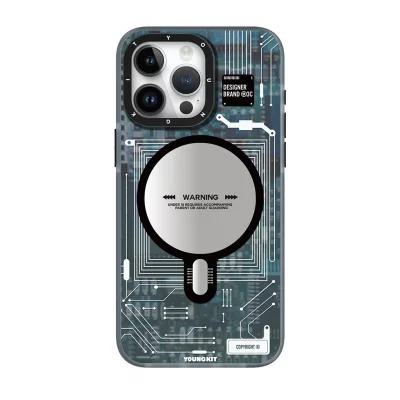 کاور مگ سیف یانگ کیت مدل Futuristic Blue Circuit MagSafe مناسب آیفون 13 پرومکس اپل iPhone 13 Pro Max