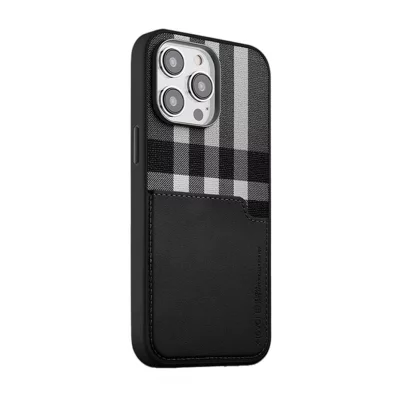 کاور چرم با جاکارتی ایکسلول مدل X-LEVEL GENTRY Wallet مناسب آیفون 15 پرومکس اپل iPhone 15 Pro Max
