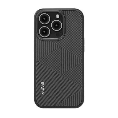 کاور فیبر کربن لوزی (الماس) ایکسلول مدل X-LEVEL RHOMBUS مناسب آیفون 15 پرومکس اپل iPhone 15 Pro Max