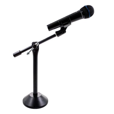 پایه میکروفون رومیزی چدنی ST102 Microphone Stand با تبدیل هولدر موبایل