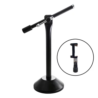 پایه میکروفون رومیزی چدنی ST102 Microphone Stand با تبدیل هولدر موبایل