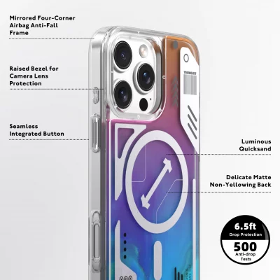 کاور مگ سیف یانگ کیت Galactic Blue Quicksand آیفون 16 پرومکس اپل iPhone 16 Pro Max