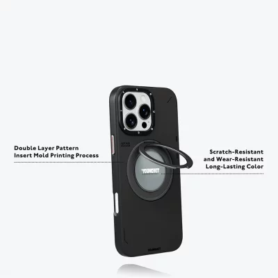 کاور مگ سیف استند (هولدر) چرم یانگ کیت مدل Leather 360° Spin MagSafe مناسب آیفون 16 پرومکس اپل iPhone 16 Pro Max