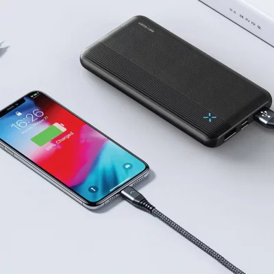 پاور بانک تایپ سی و USB-A سه خروجی 20 وات گرین لاین مدل MILOS ظرفیت 10000 میلی آمپر