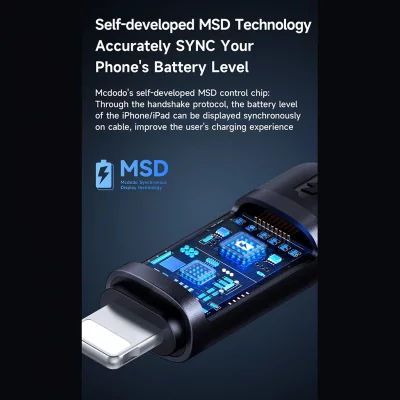 کابل تایپسی به لایتنینگ 36 وات با نمایشگر مک دودو مدل Mcdodo 36W PD CA-5210 طول 1.2 متر