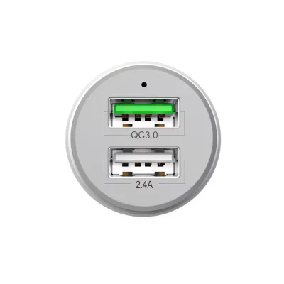 شارژر فندکی USB دو پورت 30 وات فست شارژ مک دودو گارانتی متین Mcdodo CC-3840