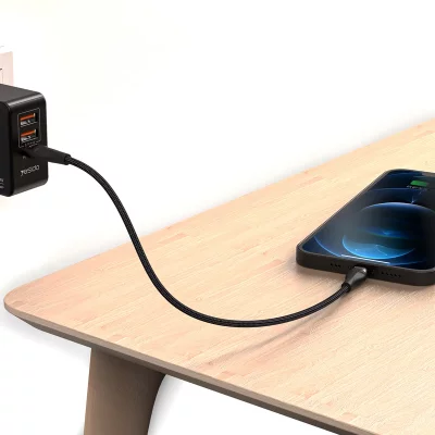 کابل تایپ سی به لایتنینگ 30 سانتی یسیدو مدل Yesido Type-C to Lightning CA82 طول 0.3 متر