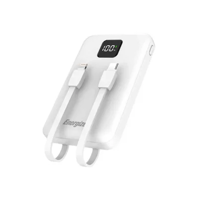پاور بانک با کابل تایپ سی و لایتنینگ آیفون چهار خروجی انرجایزر مدل UE10071PQ ظرفیت 10000 میلی آمپر
