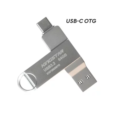 فلش مموری تایپ سی کینگ استار USB 3.2 + Type-C C60 ظرفیت 64 گیگابایت