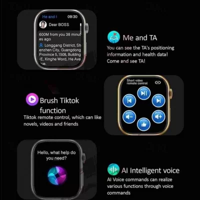 ساعت هوشمند (اسمارت واچ) HK9 Mini نسخهChatGPT طرح اپل واچ سری 9
