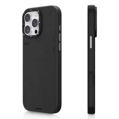 کاور مگ سیف چرمی آیفون 15 پرو مکس اپل یانگ کیت مدل Youngkit Simple Matte Leather iPhone 16 Pro Max