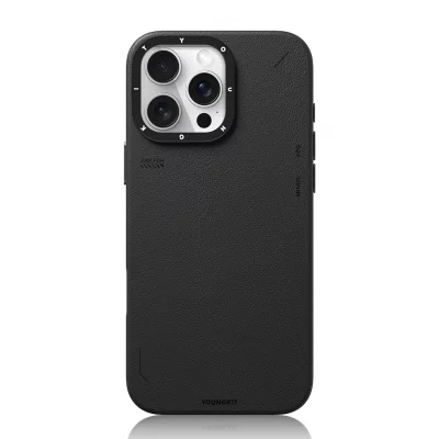 کاور مگ سیف چرمی آیفون 15 پرو مکس یانگ کیت Youngkit Simple Matte Leather iPhone 15 Pro Max