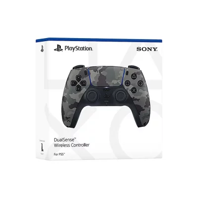 دسته کنسول بازی پلی استیشن 5 سونی ارتشی طوسی مدل Sony PlayStation PS5 DualSense Gray Camouflage