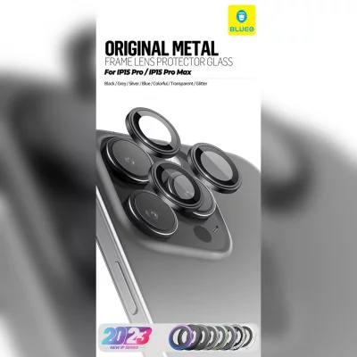محافظ لنز دوربین رینگی آیفون 15 و 15 پلاس بلوئو BLUEO Metal Frame iPhone 15/15 Plus