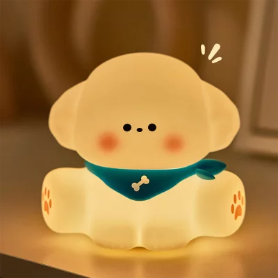 چراغ خواب فانتزی عروسکی رومیزی شارژی طرح سگ پاپی Puppy