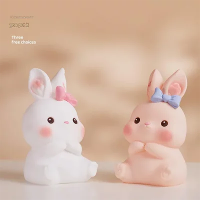 چراغ خواب فانتزی سیلیکونی رومیزی شارژی طرح خرگوش Bunny