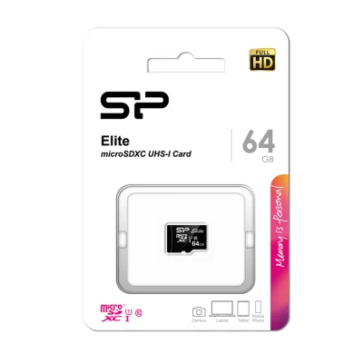 کارت حافظه‌ microSDXC سیلیکون پاور Elite Class 10 UHS-I U1 ظرفیت 64 گیگابایت