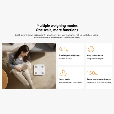 ترازو دیجیتال هوشمند S400 شیائومی Xiaomi Body Composition Scale MJTZC01YM