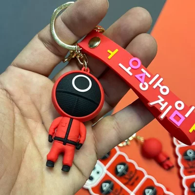 کارگر دایره - جاسوییچی جاکلیدی سلیکونی فانتزی مدل اسکویید گیم