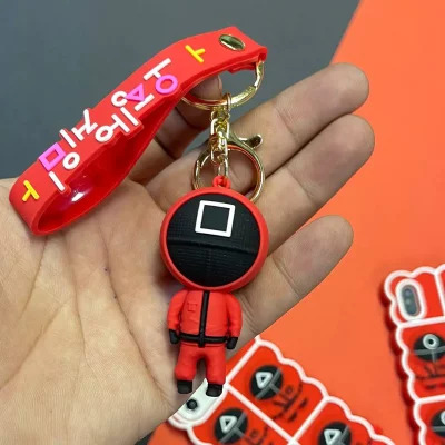 مربع - جاسوییچی جاکلیدی سلیکونی فانتزی مدل اسکویید گیم