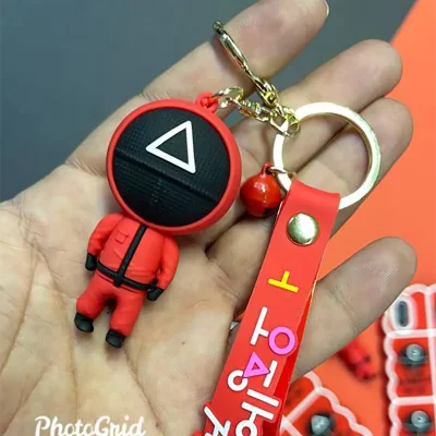 سرباز مثلث - جاسوییچی جاکلیدی سلیکونی فانتزی مدل اسکویید گیم