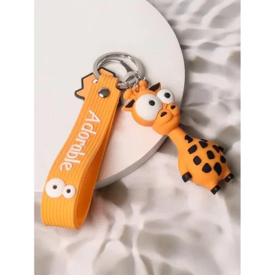 جاسوییچی جاکلیدی سلیکونی فانتزی مدل زرافه