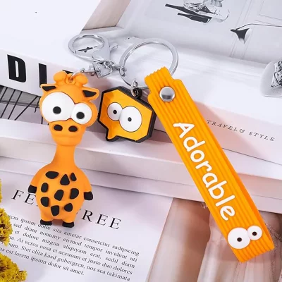 جاسوییچی جاکلیدی سلیکونی فانتزی مدل زرافه