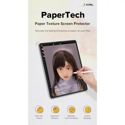گلس محافظ صفحه حس کاغذ طراحی آیپد پرو 12.9 جی سی پال JCPAL PaperTech iPad Pro 12.9