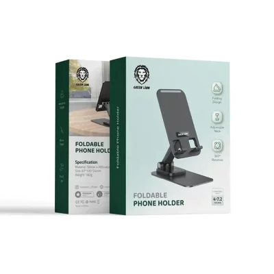 هولدر و پایه نگهدارنده رومیزی تاشو موبایل و تبلت گرین لاین مدل Green Lion Foldable Phone Holder