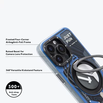 کاور مگ سیف استند (هولدر) یانگ کیت مدل CyberPunk 360° Spin MagSafe مناسب آیفون 16 پرو اپل iPhone 16 Pro