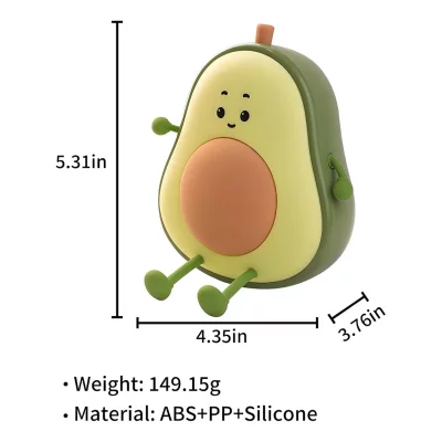 چراغ خواب فانتزی سیلیکونی رومیزی شارژی طرح آووکادو Avocado