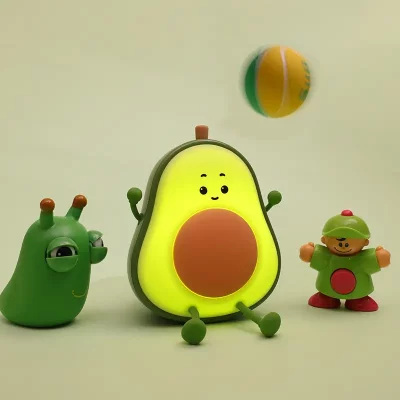 چراغ خواب فانتزی سیلیکونی رومیزی شارژی طرح آووکادو Avocado