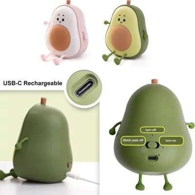 چراغ خواب فانتزی سیلیکونی رومیزی شارژی طرح آووکادو Avocado