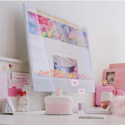 چراغ خواب فانتزی سیلیکونی رومیزی شارژی طرح کیک تولد Birthday Cake