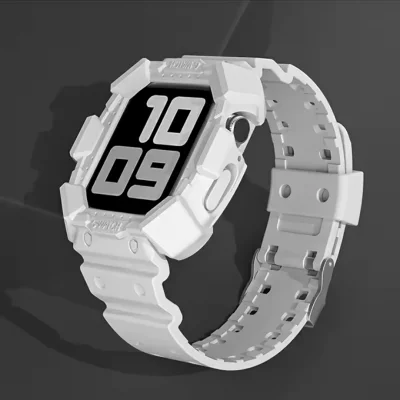 بند اپل واچ و گارد محافظ بدنه طرح جی شاک G-Shock