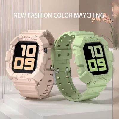 بند اپل واچ و گارد محافظ بدنه طرح جی شاک G-Shock