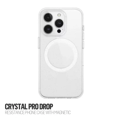 کاور شفاف اکلیلی مگ سیف آیفون 16 پرو مکس بلوئو BLUEO Crystal Pro Glitter MagSafe iPhone 16 Pro Max