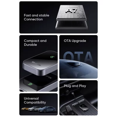 دانگل اپل کارپلی بی سیم ماشین مک دودو مدل Mcdodo Wireless CarPlay Adapter CA-721