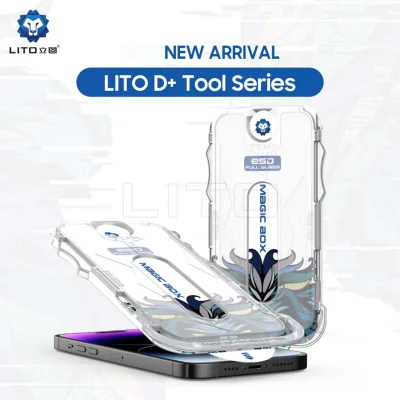 گلس آیفون 13 و 13 پرو و 14 شفاف با کیت نصب آسان لیتو LITO Magic Box iPhone 13/13 Pro/14