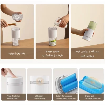 مخلوط کن شارژی و شیکر قابل حمل 2 میجیا شیائومی Xiaomi Mijia Juicer Cup 2 MJZZB02PL