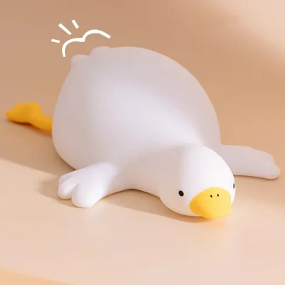 چراغ خواب فانتزی سیلیکونی طرح غاز خوابیده خسته Sleeping Goose