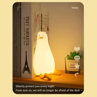 چراغ خواب فانتزی سیلیکونی طرح اردک خوابیده تنبل Lazy Duck