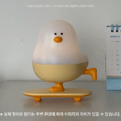 چراغ خواب فانتزی عروسکی طرح مرغ اسکیت سوار Skateboarding Chicken